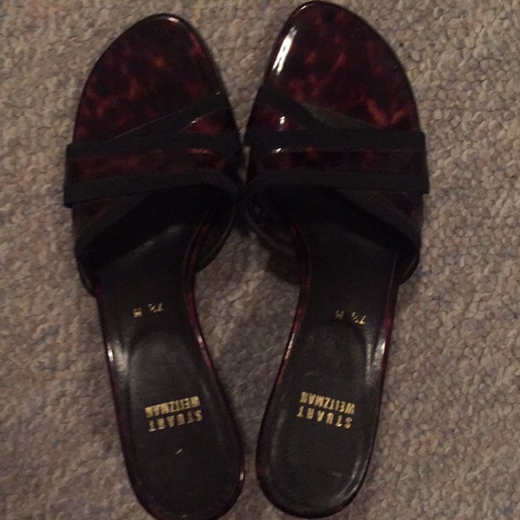 Stuart Weitzman leopard print sandals